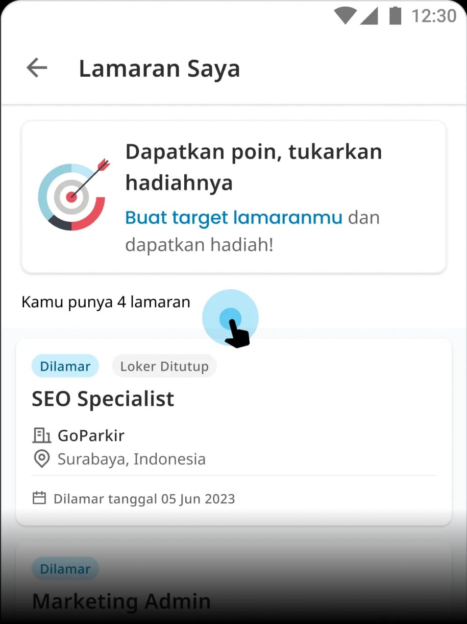 Atau, mau tahu status lamaranmu? Bisa!